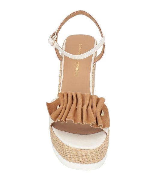 Gianmarco Sorelli Natural Espadrilles Leather