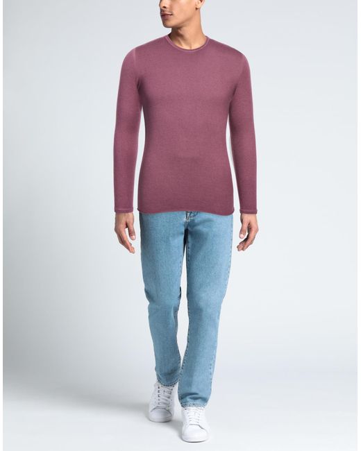 Majestic Filatures Purple Sweater for men