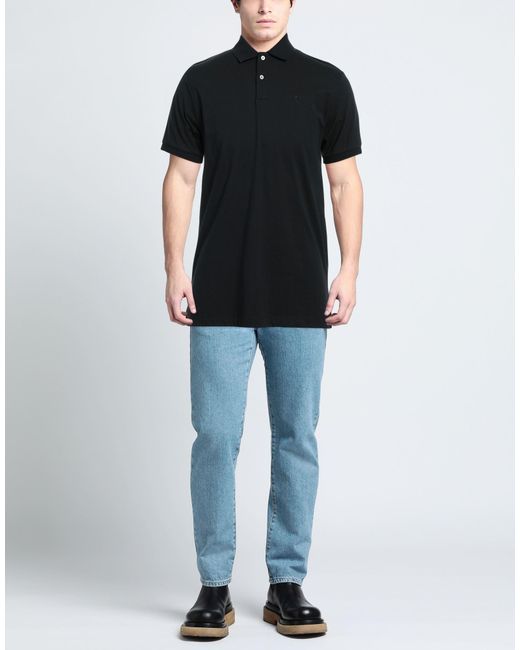 Polo Hackett de hombre de color Black