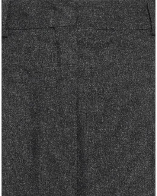 ODEEH Black Charcoal Pants Polyester, Viscose, Wool, Elastane