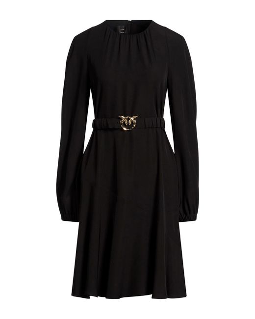 Pinko Black Midi Dress Polyester, Elastane