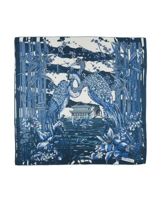 Ferragamo Blue Scarf