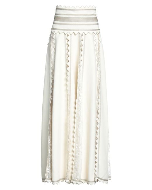 Elie Saab White Maxi Skirt
