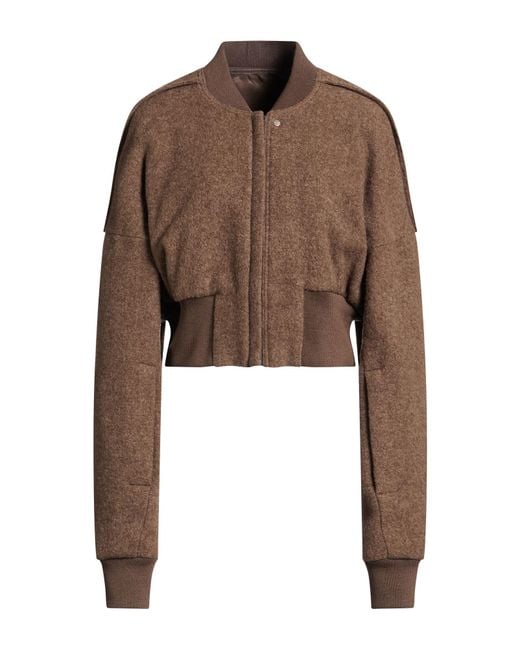 Rick Owens Brown Jacket Virgin Wool