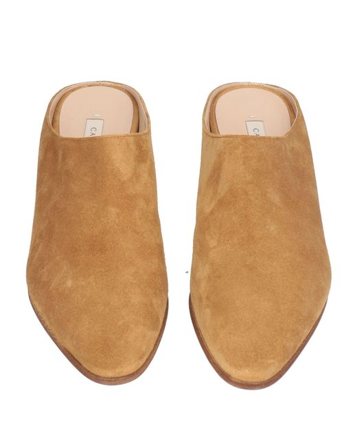 Casadei Brown Camel Mules & Clogs Leather