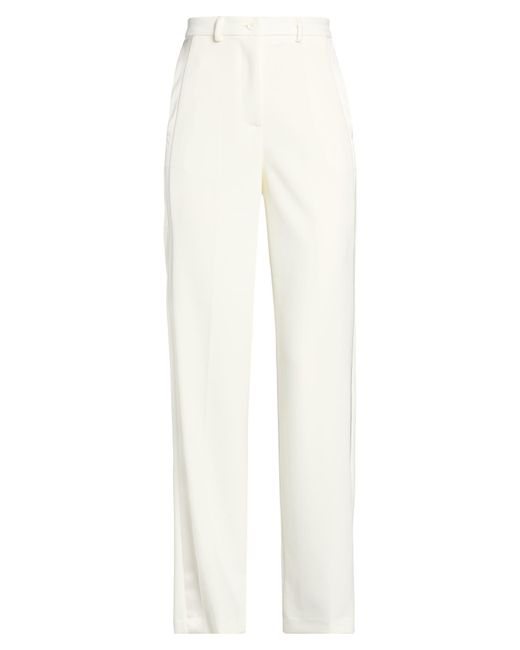 ViCOLO White Ivory Pants Polyester, Elastane