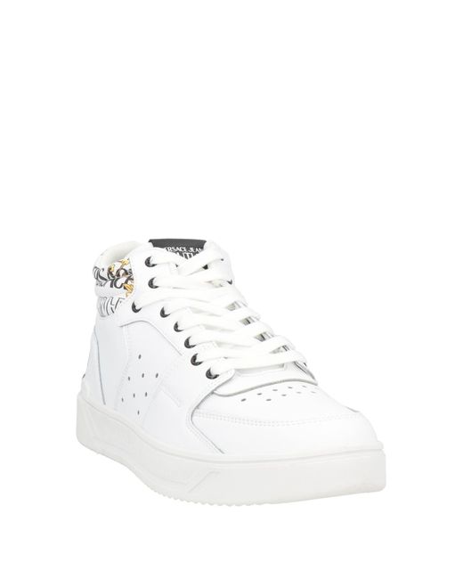 Versace White Sneakers Soft Leather for men