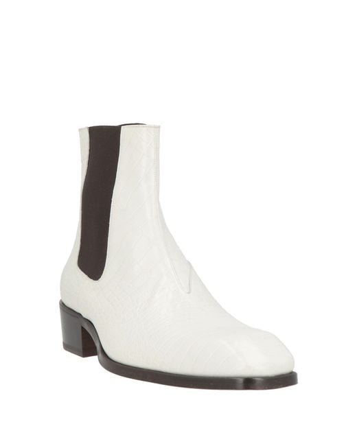 Tom Ford White Ankle Boots for men