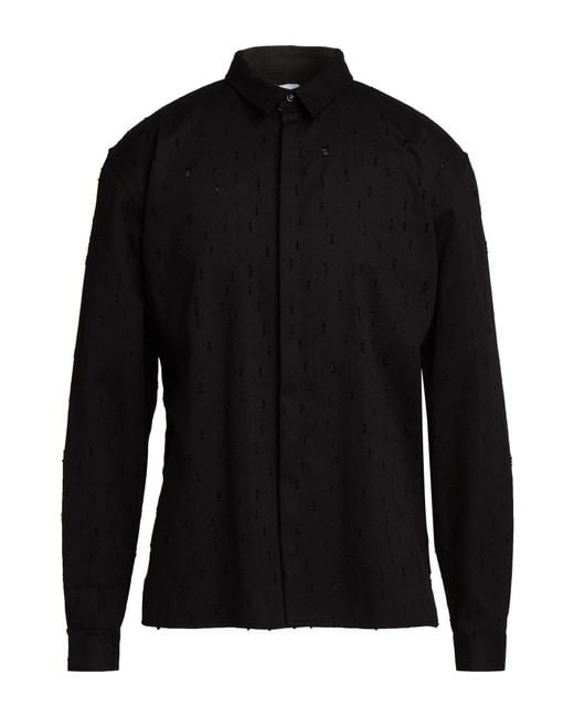 MARSĒM Black Denim Shirt for men