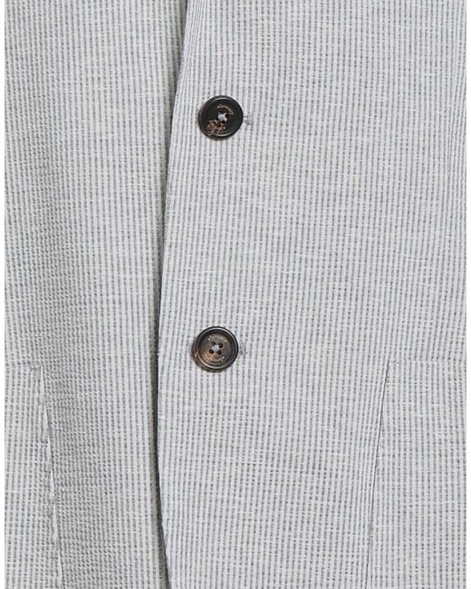 Eleventy Gray Blazer Cotton, Polyester for men