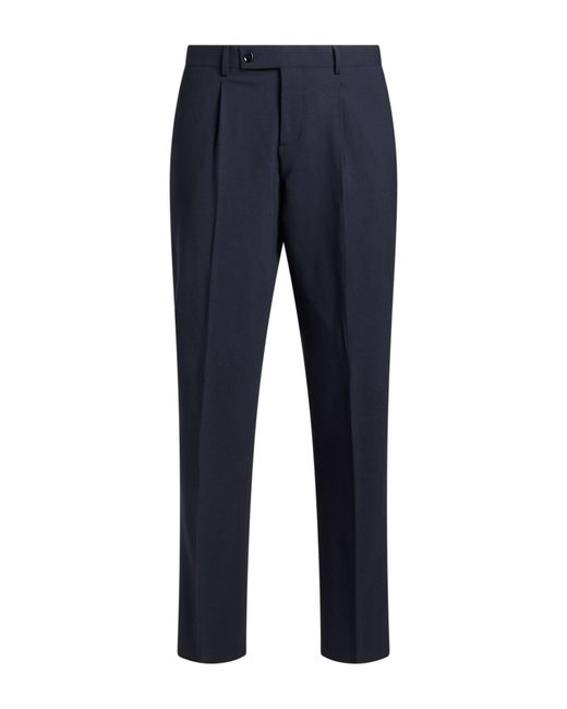 BRERAS Milano Blue Midnight Pants Virgin Wool, Elastane for men