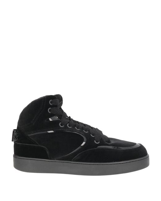 Emporio Armani Black Sneakers Polyester, Thermoplastic Polyurethane for men