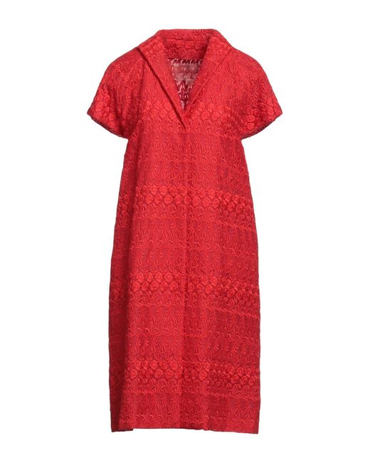 Giambattista Valli Red Midi Dress