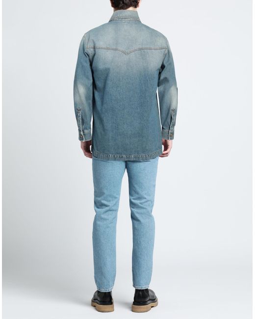 Versace Blue Denim Outerwear for men