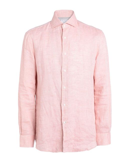 Brunello Cucinelli Pink Shirt for men