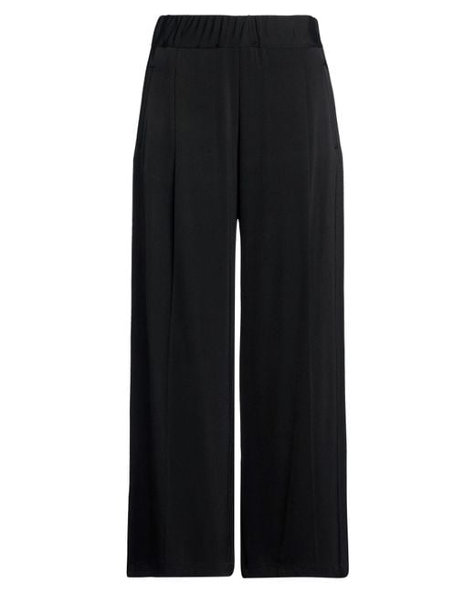 Semicouture Black Pants Viscose, Virgin Wool