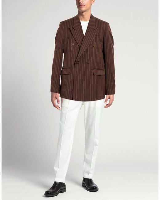 MARSĒM Brown Blazer Polyester, Viscose, Elastane for men