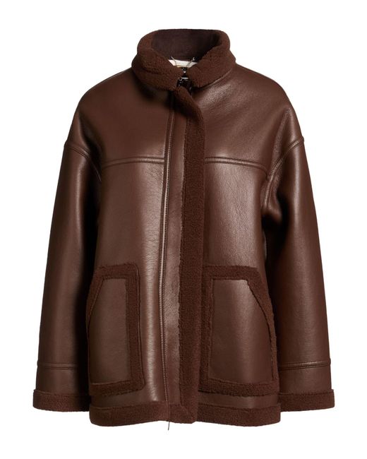 Silvian Heach Brown Shearling & Teddy