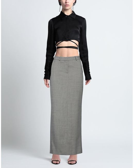 Alessandra Rich Gray Maxi Skirt