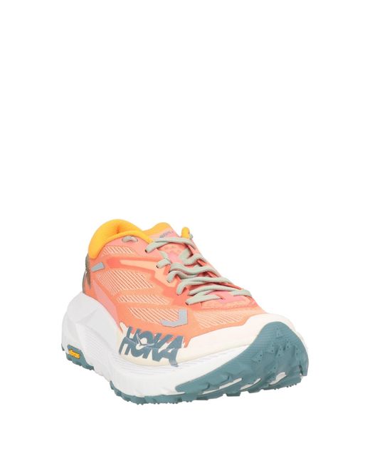 Hoka One One Orange Sneakers Textile Fibers