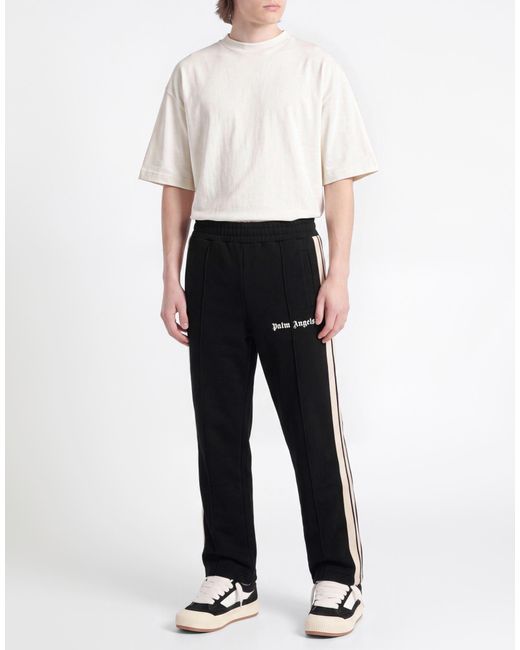 Palm Angels Black Pants Cotton for men