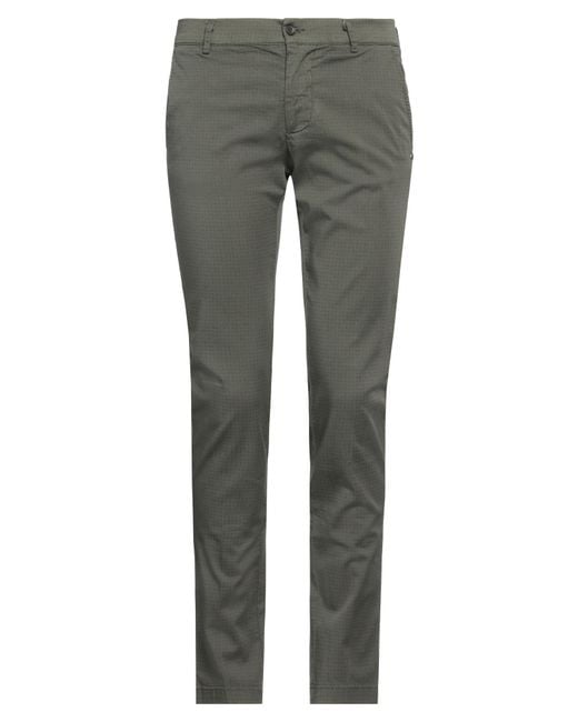 Daniele Alessandrini Gray Pants Cotton, Elastane for men