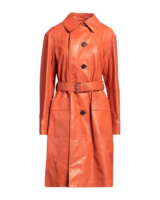 Golden Goose Deluxe Brand Orange Overcoat & Trench Coat