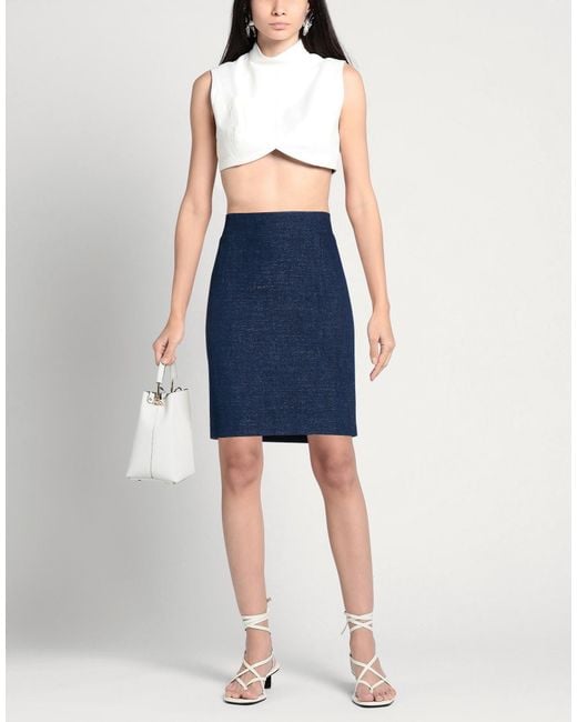 Tagliatore 0205 Blue Midi Skirts