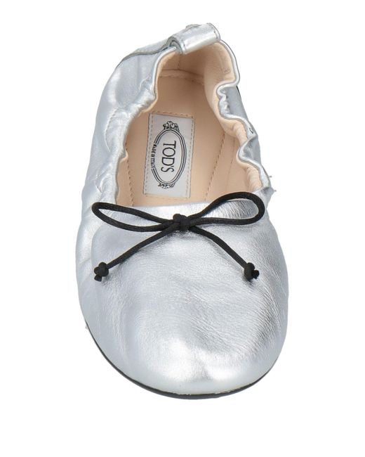Tod's White Ballet Flats