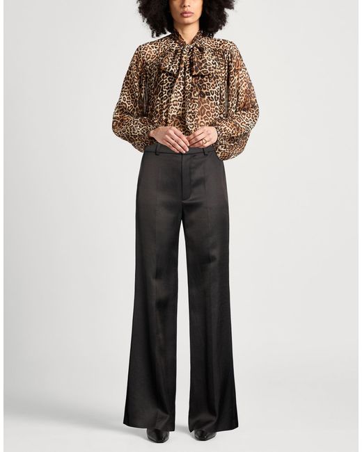 Chloé Black Pants Viscose, Silk, Mohair Wool, Virgin Wool