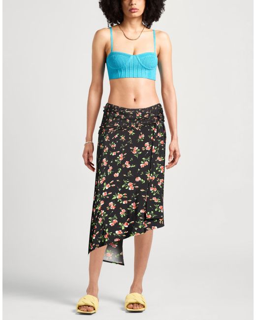 Nina Ricci Black Midi Skirt Viscose, Elastane