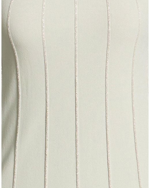 D.exterior White Midi Dress Viscose, Elastane, Polyamide, Polyester