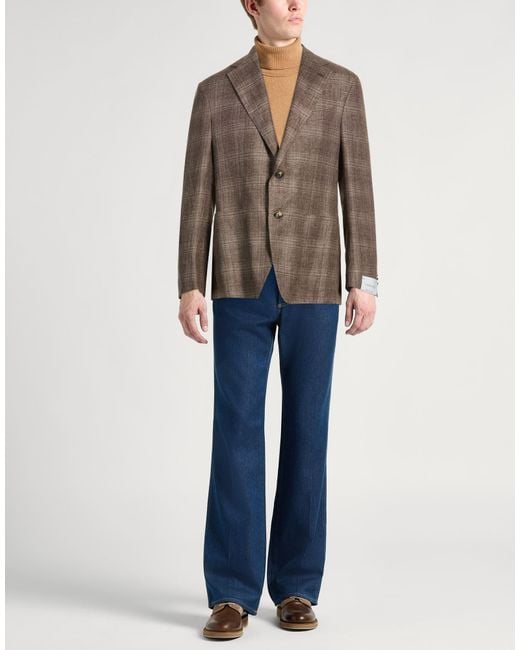 Caruso Brown Blazers for men