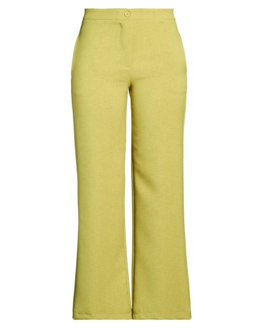 Peperosa Yellow Lime Pants Polyester