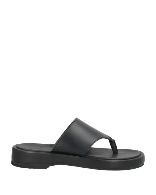 Attachment Black Thong Sandal Leather