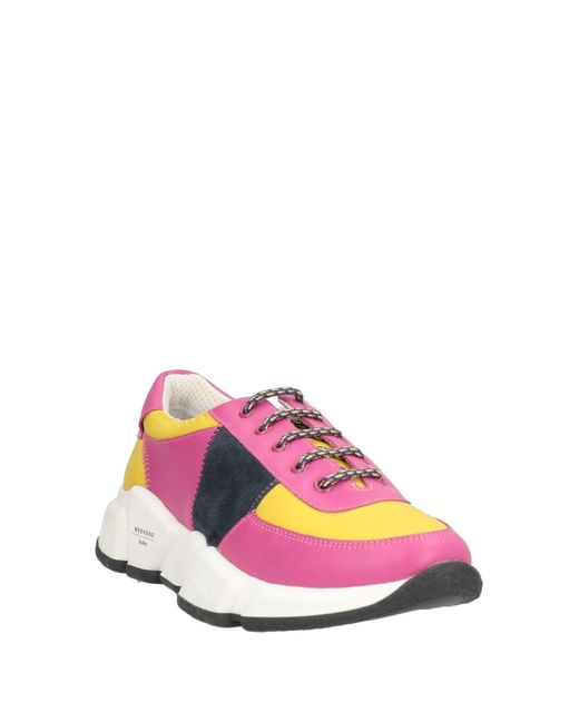 Weekend by Maxmara Pink Fuchsia Sneakers Leather, Textile Fibers