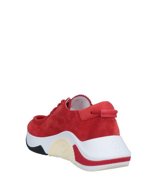 armani trainers red
