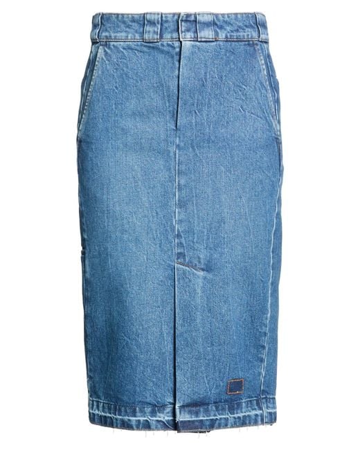 Maison Margiela Blue Denim Skirt Cotton