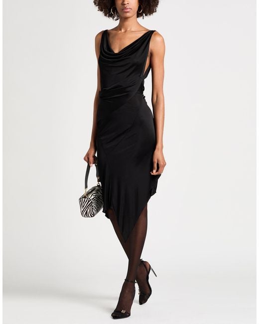 DSquared² Black Midi Dress Viscose