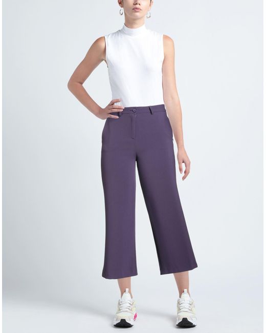 MÊME ROAD Blue Pants Polyester, Rayon, Elastane