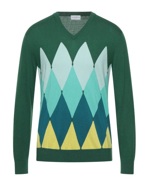 Ballantyne Green Sweater Cotton, Cashmere for men