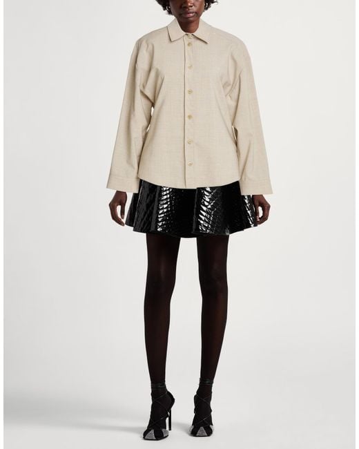 P.A.R.O.S.H. Natural Shirt Virgin Wool, Elastane