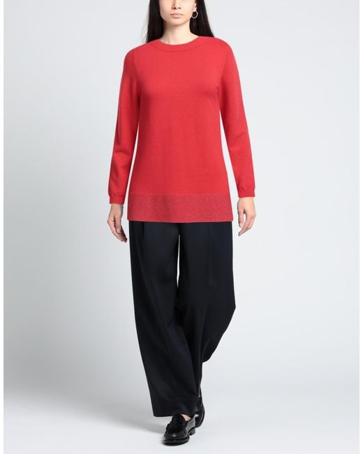 Marella Red Sweater Viscose, Polyester, Polyamide