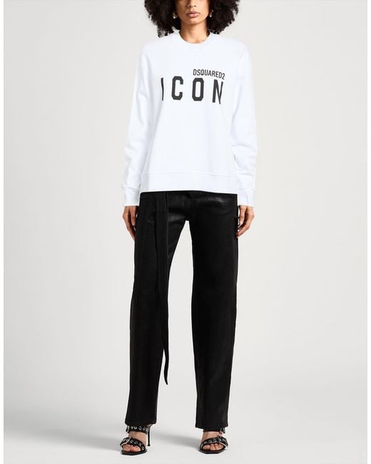 DSquared² White Sweatshirt Cotton