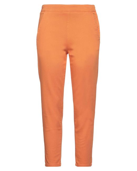 FEDERICA TOSI Orange Pants Cotton, Elastane