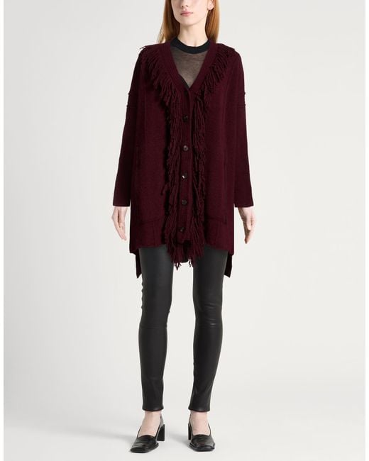 Masnada Purple Cardigan Wool, Polyamide, Cashmere, Elastane