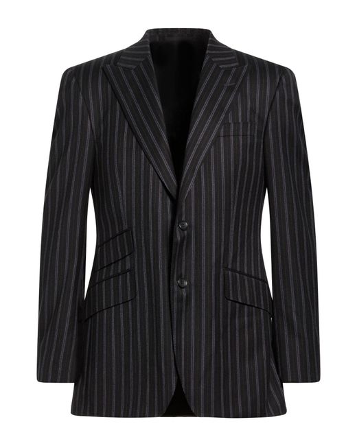 Versace Black Blazer Wool, Cashmere for men