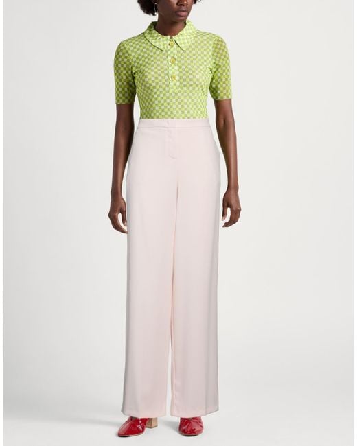 Pinko White Pants Polyester, Elastane