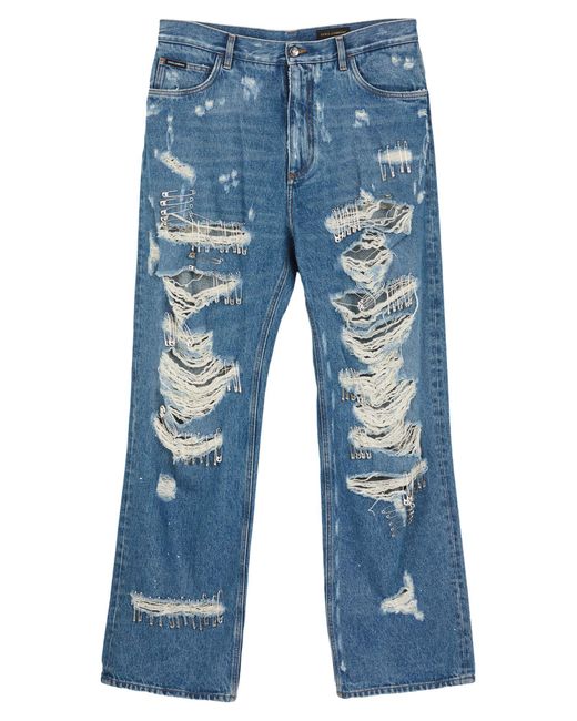 Dolce & Gabbana Blue Jeans Cotton, Polyester, Elastane for men