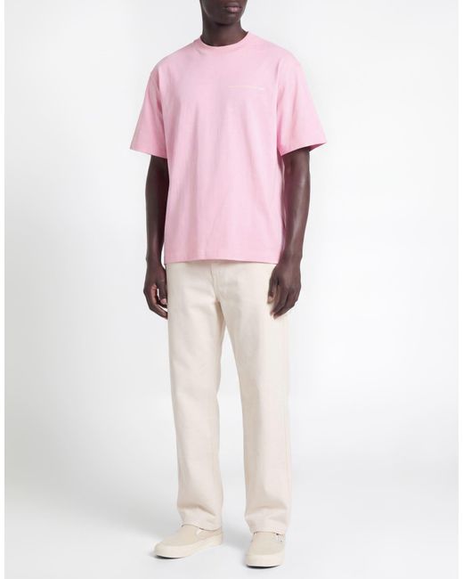Stockholm Surfboard Club Pink T-Shirt Organic Cotton for men
